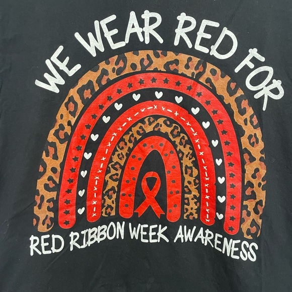 Red Ribbon Week T shirt-unisex XL - Picture 3 of 4